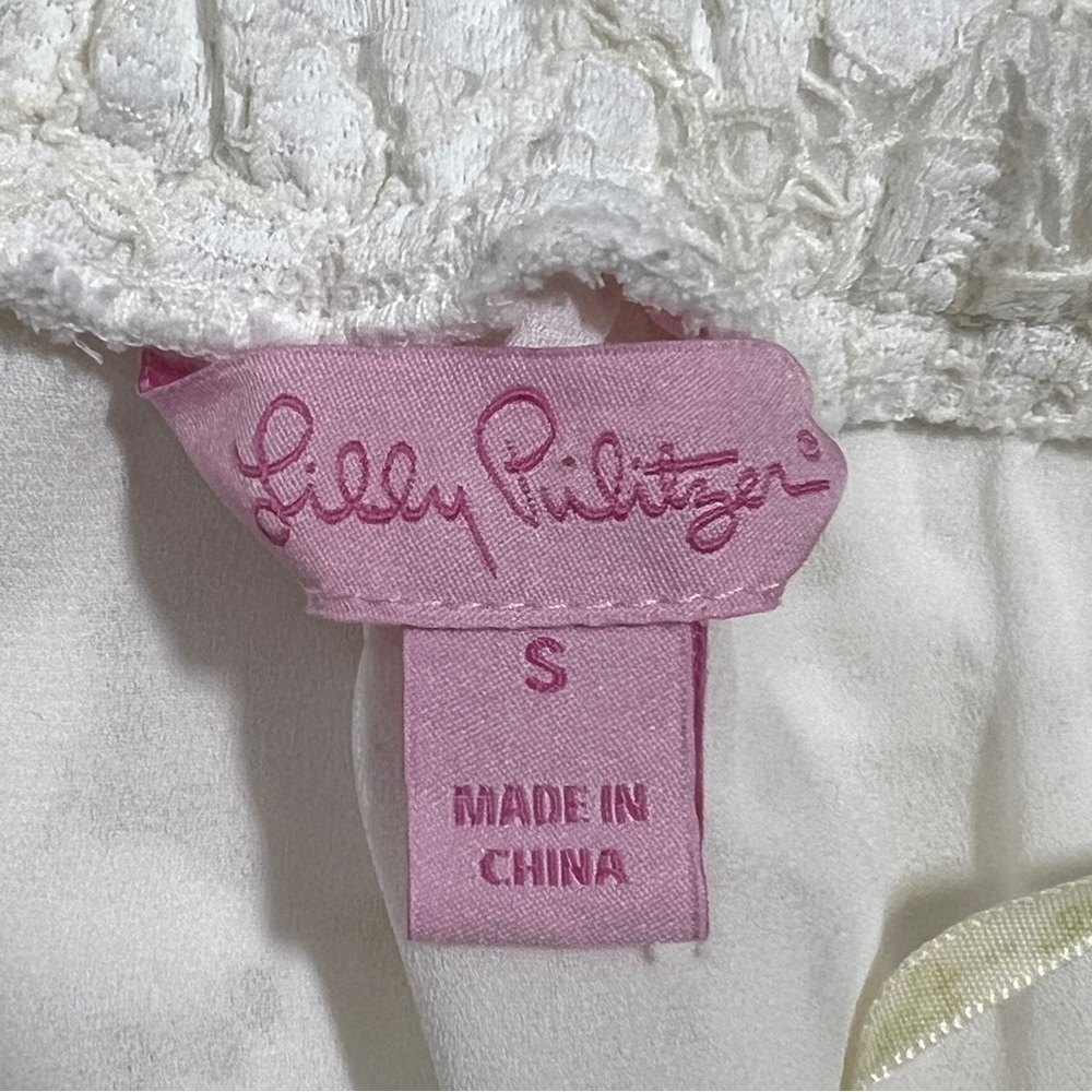 Lily Pulitzer White Lace Strapless Romper Small - Picture 6 of 8
